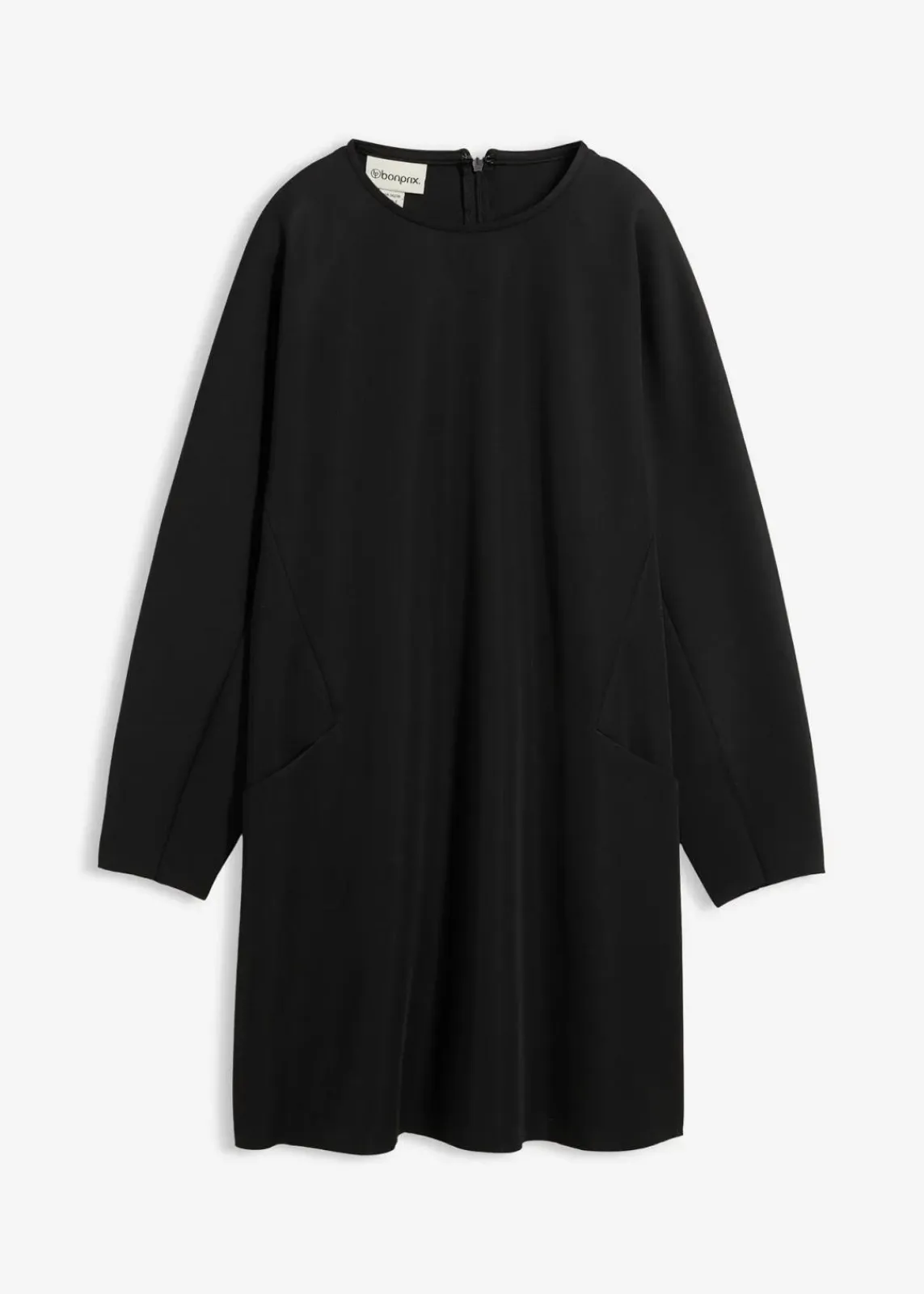 bonprix Bekleidung·Pullover & Strickjacken|Kleider^Jerseykleid aus Scuba schwarz
