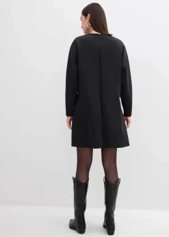 bonprix Bekleidung·Pullover & Strickjacken|Kleider^Jerseykleid aus Scuba schwarz