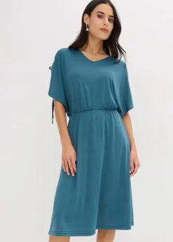 bonprix Kleider|Bekleidung·Pullover & Strickjacken^Jerseykleid aus softem Modal-Mix pfeffergrün