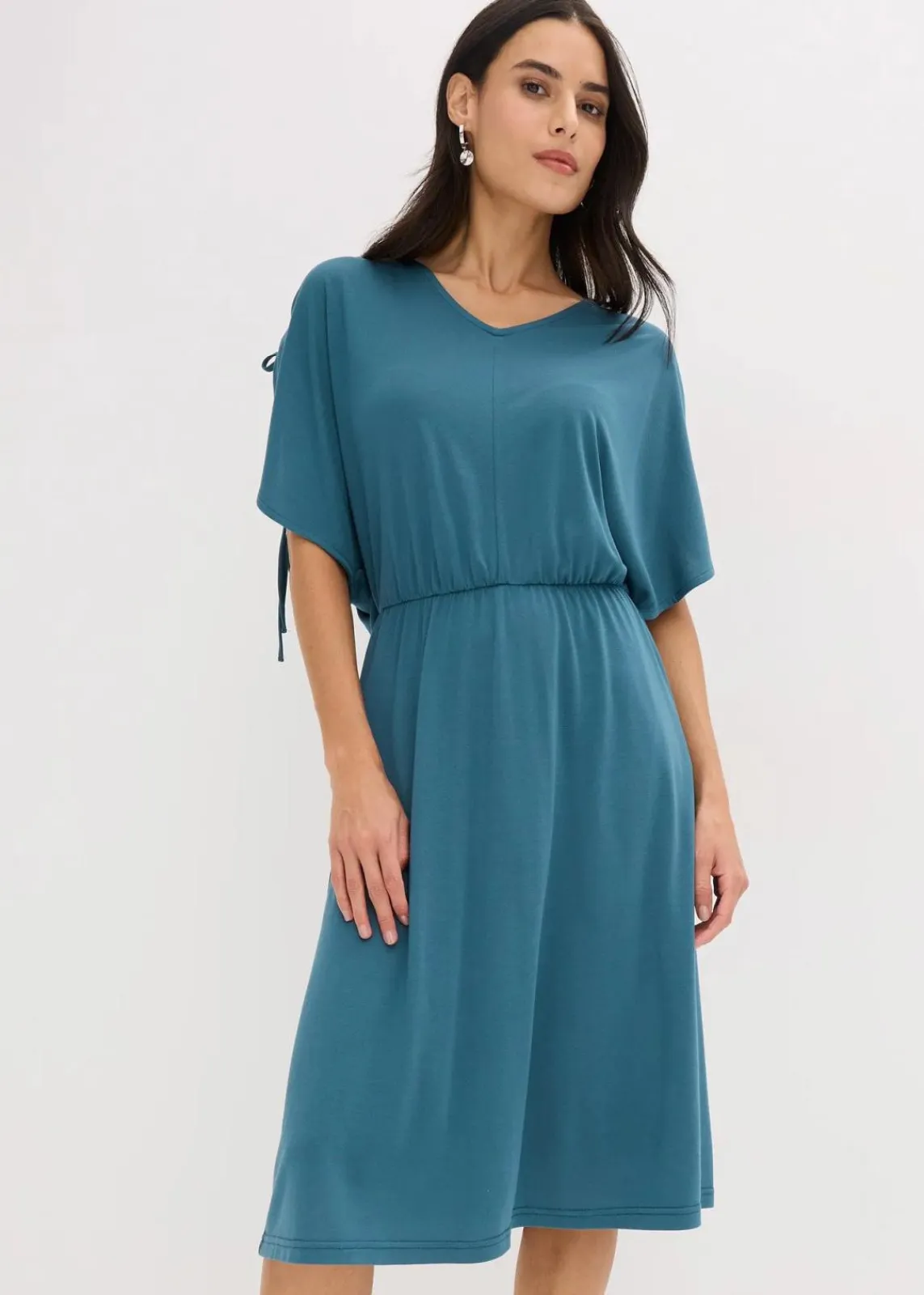 bonprix Kleider|Bekleidung·Pullover & Strickjacken^Jerseykleid aus softem Modal-Mix pfeffergrün
