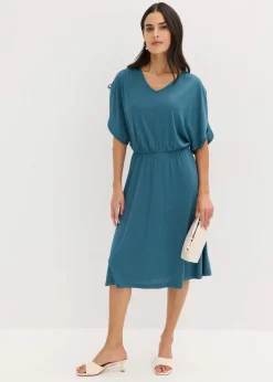 bonprix Kleider|Bekleidung·Pullover & Strickjacken^Jerseykleid aus softem Modal-Mix pfeffergrün