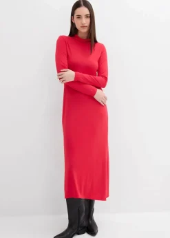 bonprix Kleider|Bekleidung·Pullover & Strickjacken^Jerseykleid aus softem Modal-Mix rot