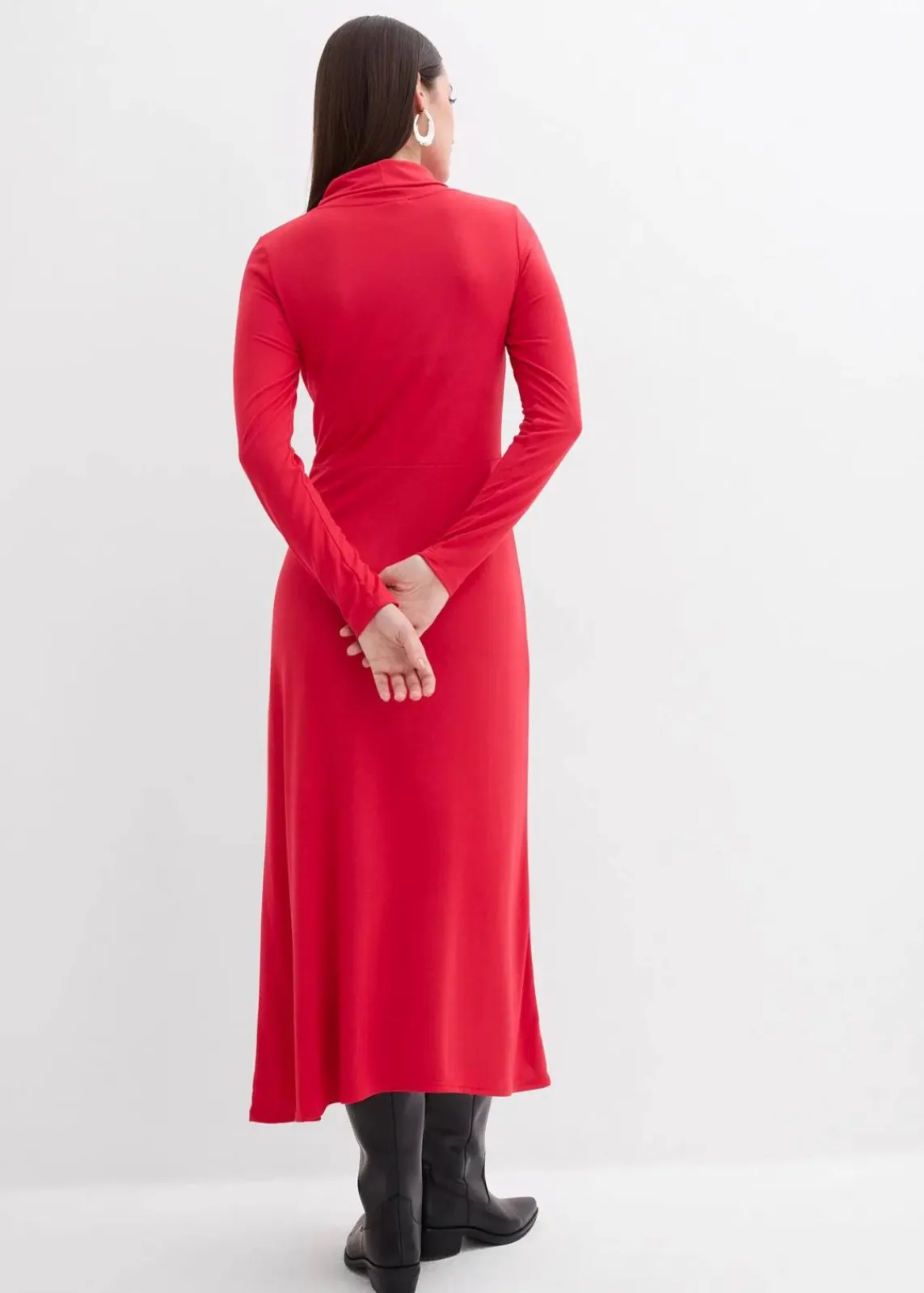 bonprix Kleider|Bekleidung·Pullover & Strickjacken^Jerseykleid aus softem Modal-Mix rot