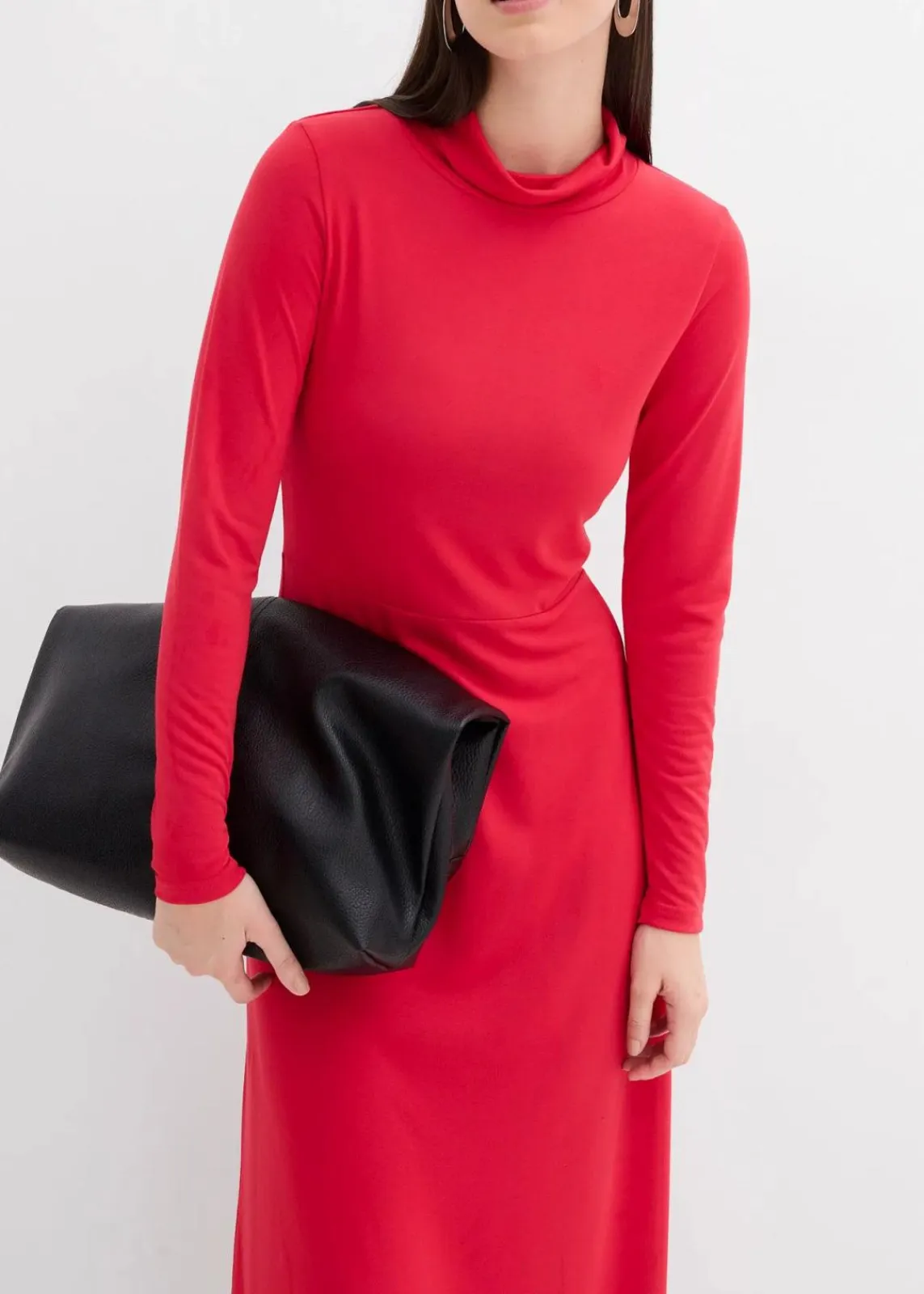 bonprix Kleider|Bekleidung·Pullover & Strickjacken^Jerseykleid aus softem Modal-Mix rot