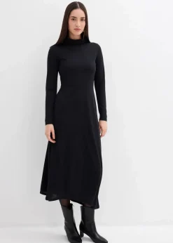 bonprix Bekleidung·Pullover & Strickjacken|Kleider^Jerseykleid aus softem Modal-Mix schwarz
