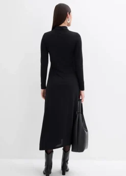 bonprix Bekleidung·Pullover & Strickjacken|Kleider^Jerseykleid aus softem Modal-Mix schwarz