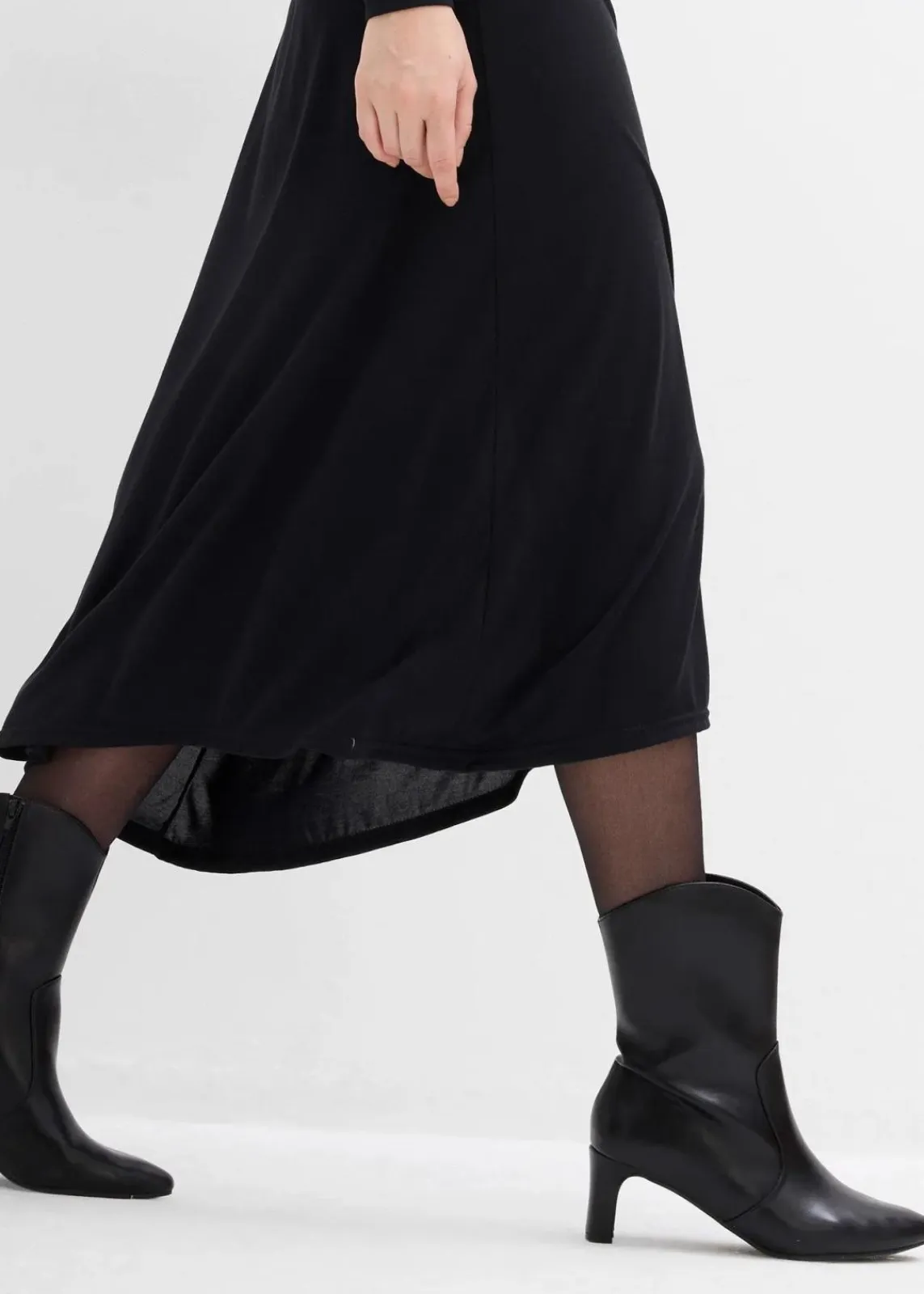 bonprix Bekleidung·Pullover & Strickjacken|Kleider^Jerseykleid aus softem Modal-Mix schwarz