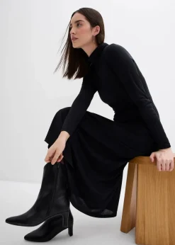 bonprix Bekleidung·Pullover & Strickjacken|Kleider^Jerseykleid aus softem Modal-Mix schwarz