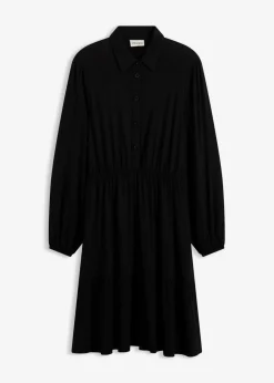 bonprix Nachhaltigere Materialien|Kleider^Jerseykleid aus softem Viskose-Mix schwarz
