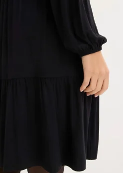 bonprix Nachhaltigere Materialien|Kleider^Jerseykleid aus softem Viskose-Mix schwarz