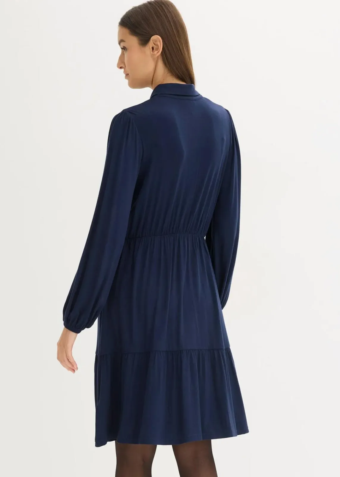bonprix Bekleidung·Pullover & Strickjacken|Kleider^Jerseykleid aus softem Viskose-Mix dunkelblau