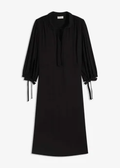 bonprix Kleider|Bekleidung·Pullover & Strickjacken^Jerseykleid aus Viskose-mix schwarz