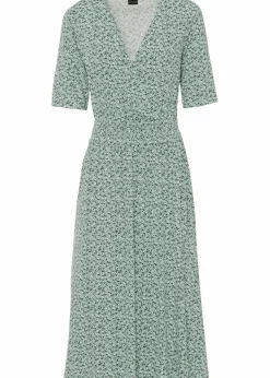bonprix Bekleidung·Pullover & Strickjacken|Kleider^Jerseykleid aus Viskose-Mix pastellgrün floral