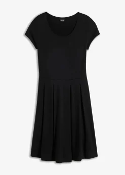 bonprix Bekleidung·Pullover & Strickjacken|Nachhaltigere Materialien^Jerseykleid aus Viskose-Mix schwarz