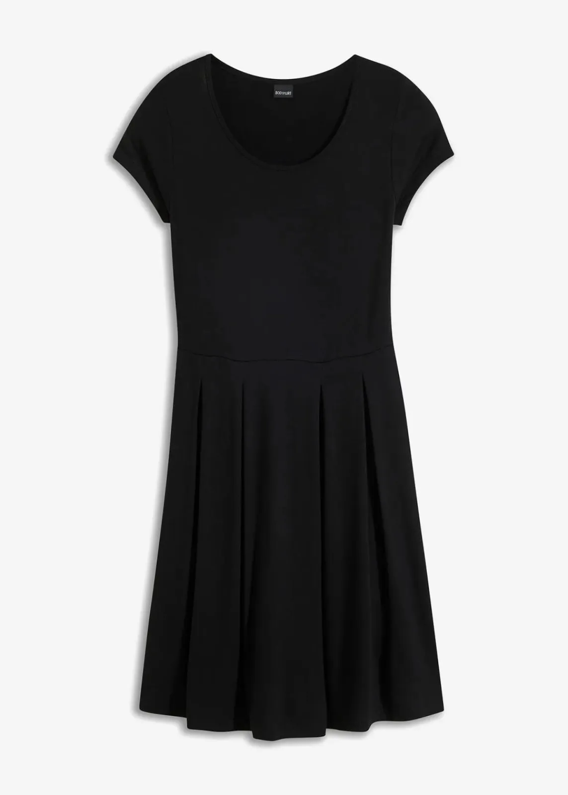 bonprix Bekleidung·Pullover & Strickjacken|Nachhaltigere Materialien^Jerseykleid aus Viskose-Mix schwarz