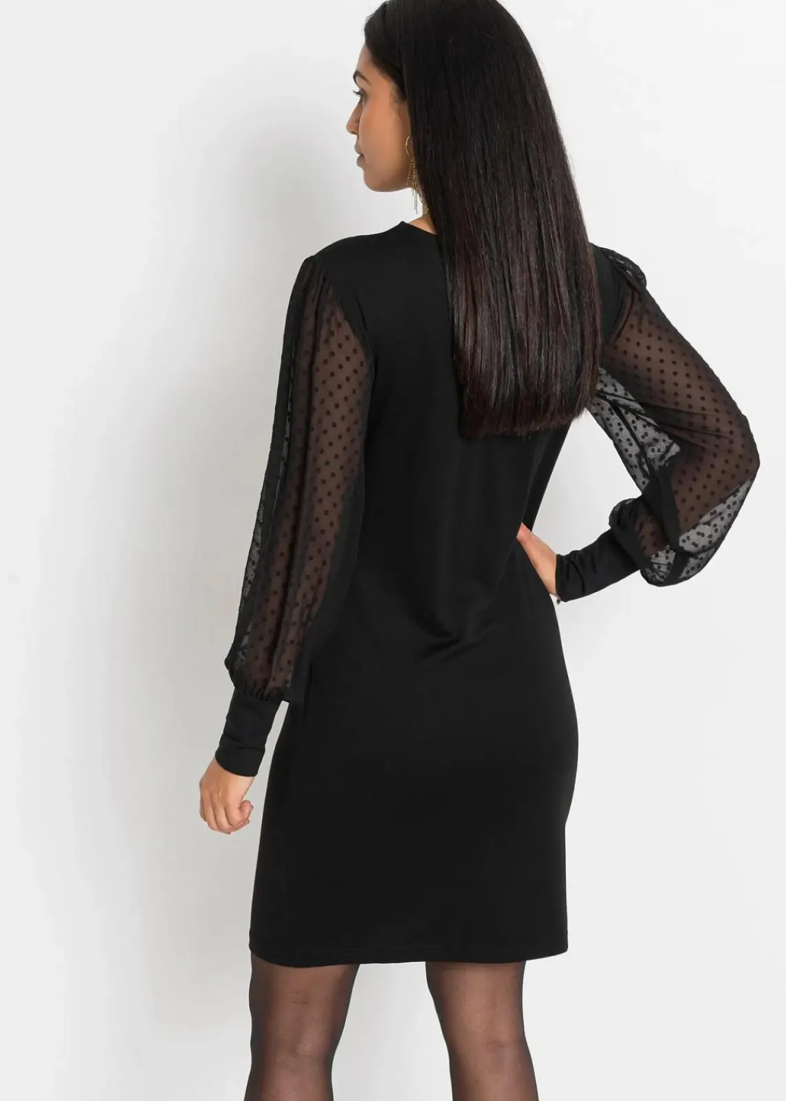bonprix Kleider|Bekleidung·Pullover & Strickjacken^Jerseykleid aus Viskose-Mix schwarz