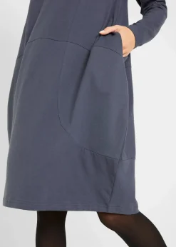 bonprix Kleider|Bekleidung·Pullover & Strickjacken^Jerseykleid in O-Shape blaubeere