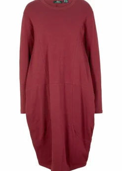 bonprix Kleider|Bekleidung·Pullover & Strickjacken^Jerseykleid in O-Shape rhododendronrot