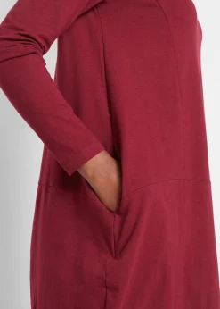 bonprix Kleider|Bekleidung·Pullover & Strickjacken^Jerseykleid in O-Shape rhododendronrot