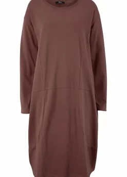 bonprix Kleider|Bekleidung·Pullover & Strickjacken^Jerseykleid in O-Shape terrabraun