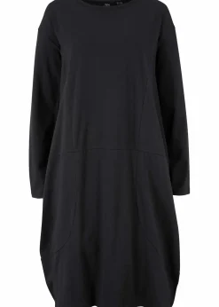 bonprix Kleider|Bekleidung·Pullover & Strickjacken^Jerseykleid in O-Shape schwarz