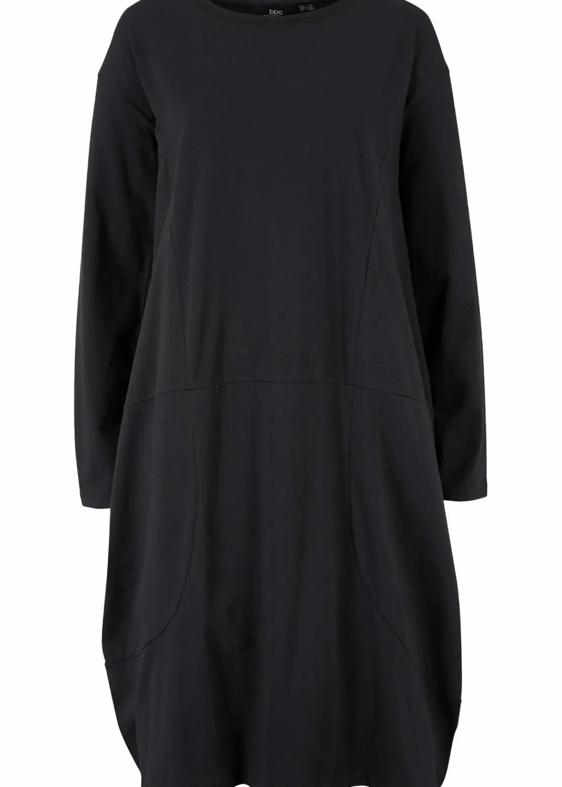 bonprix Kleider|Bekleidung·Pullover & Strickjacken^Jerseykleid in O-Shape schwarz
