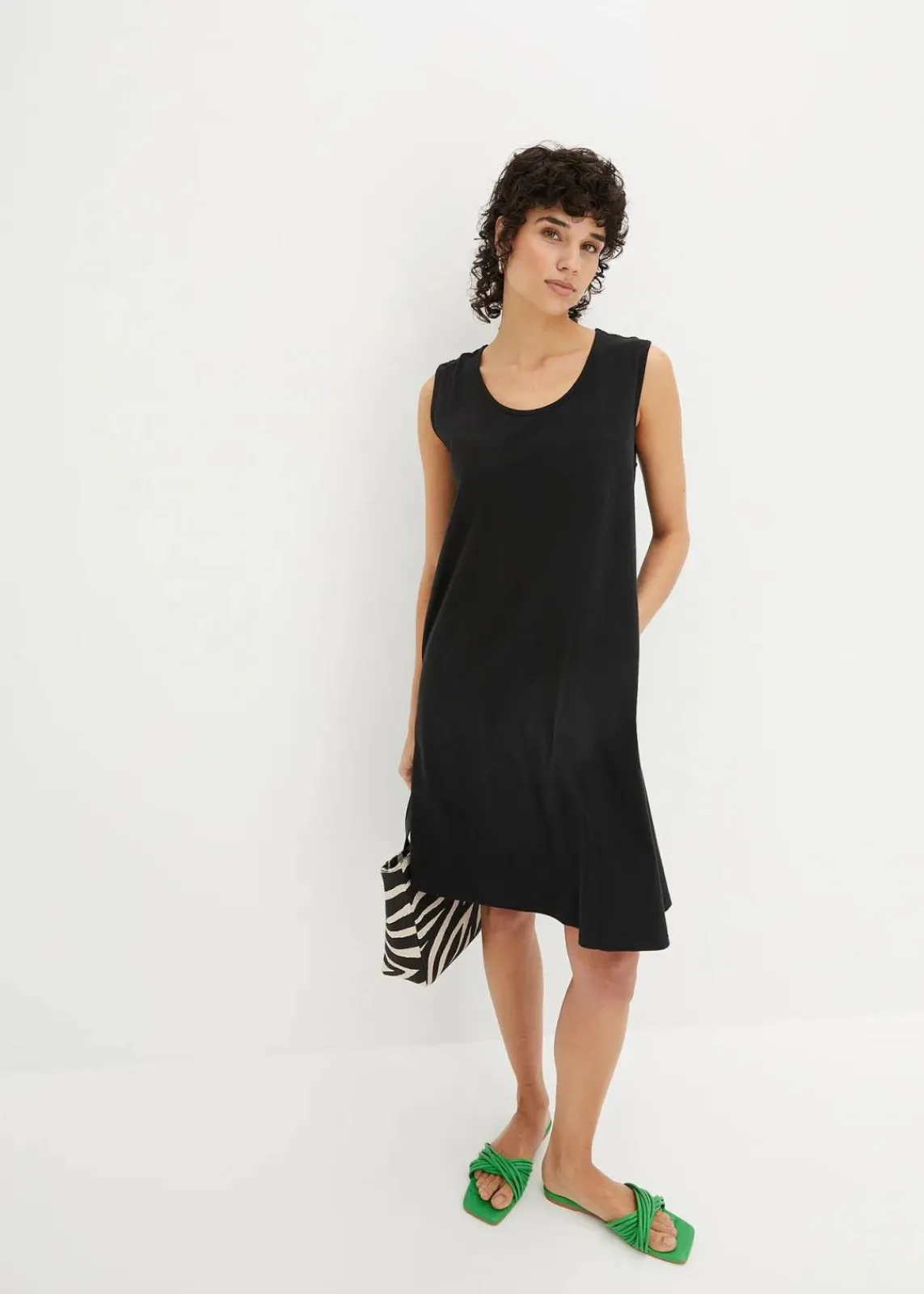 bonprix Bekleidung·Röcke|Bekleidung·Pullover & Strickjacken^Jerseykleid mit reiner Bio-Baumwolle schwarz