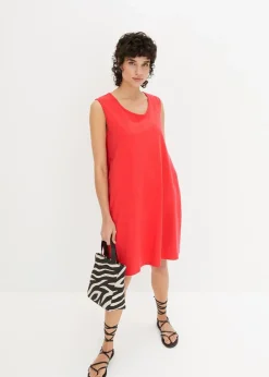 bonprix Nachhaltigere Materialien|Kleider^Jerseykleid mit reiner Bio-Baumwolle signalrot