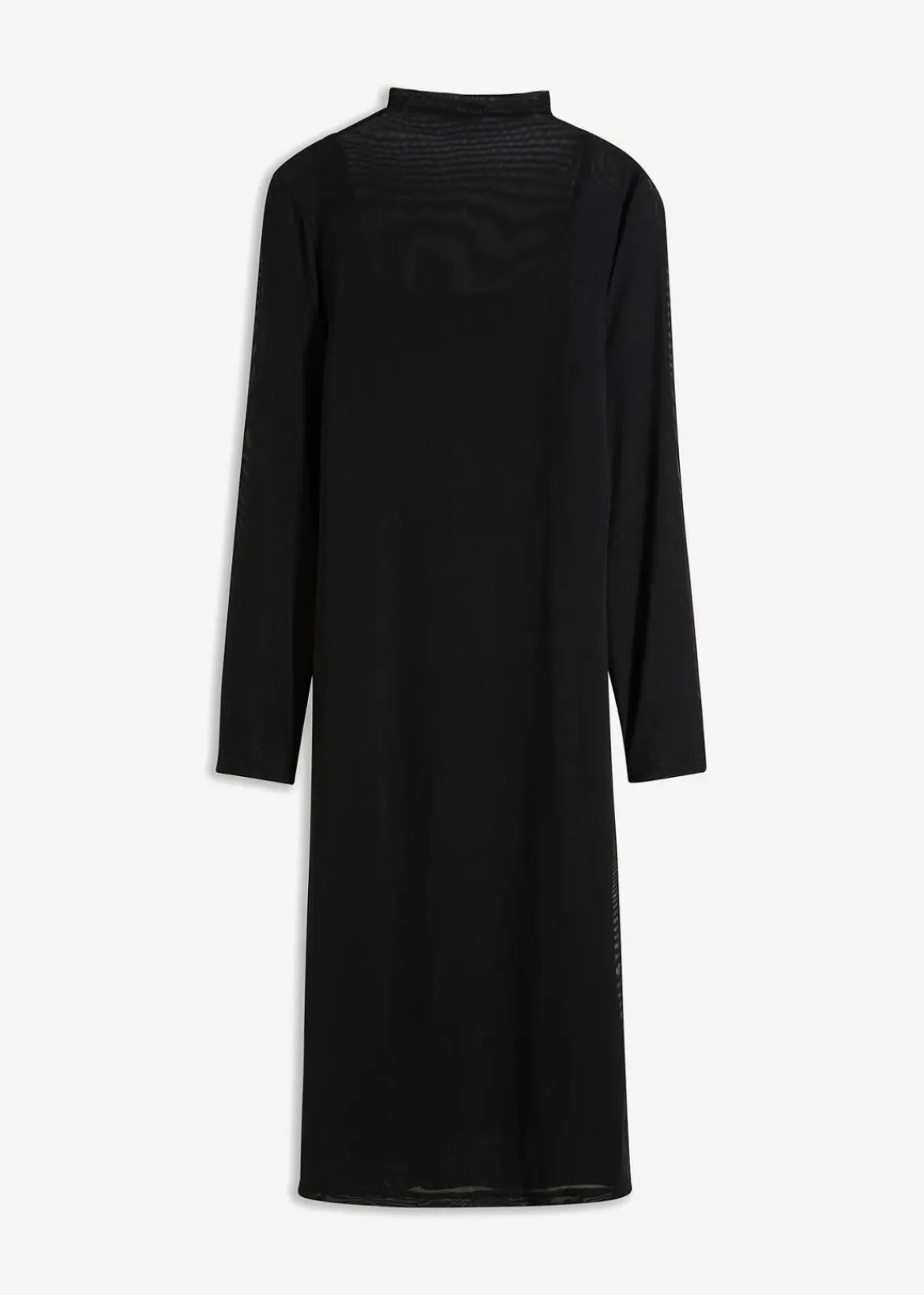bonprix Bekleidung·Pullover & Strickjacken|Kleider^Jerseykleid mit Mesh schwarz