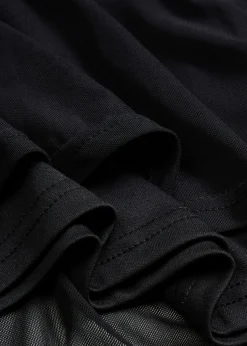 bonprix Bekleidung·Pullover & Strickjacken|Kleider^Jerseykleid mit Mesh schwarz