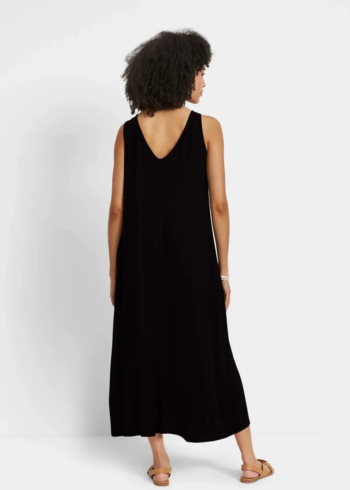 bonprix Bekleidung·Pullover & Strickjacken|Kleider^Jerseykleid mit nachhaltiger Viskose schwarz