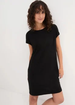 bonprix Bekleidung·Röcke|Bekleidung·Pullover & Strickjacken^Jerseykleid mit reiner Bio-Baumwolle schwarz