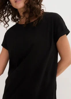 bonprix Bekleidung·Röcke|Bekleidung·Pullover & Strickjacken^Jerseykleid mit reiner Bio-Baumwolle schwarz