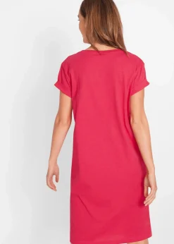 bonprix Kleider|Basics^Jerseykleid mit reiner Bio-Baumwolle rot