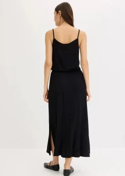 bonprix Nachhaltigere Materialien|Kleider^Jerseykleid mit Spitze schwarz