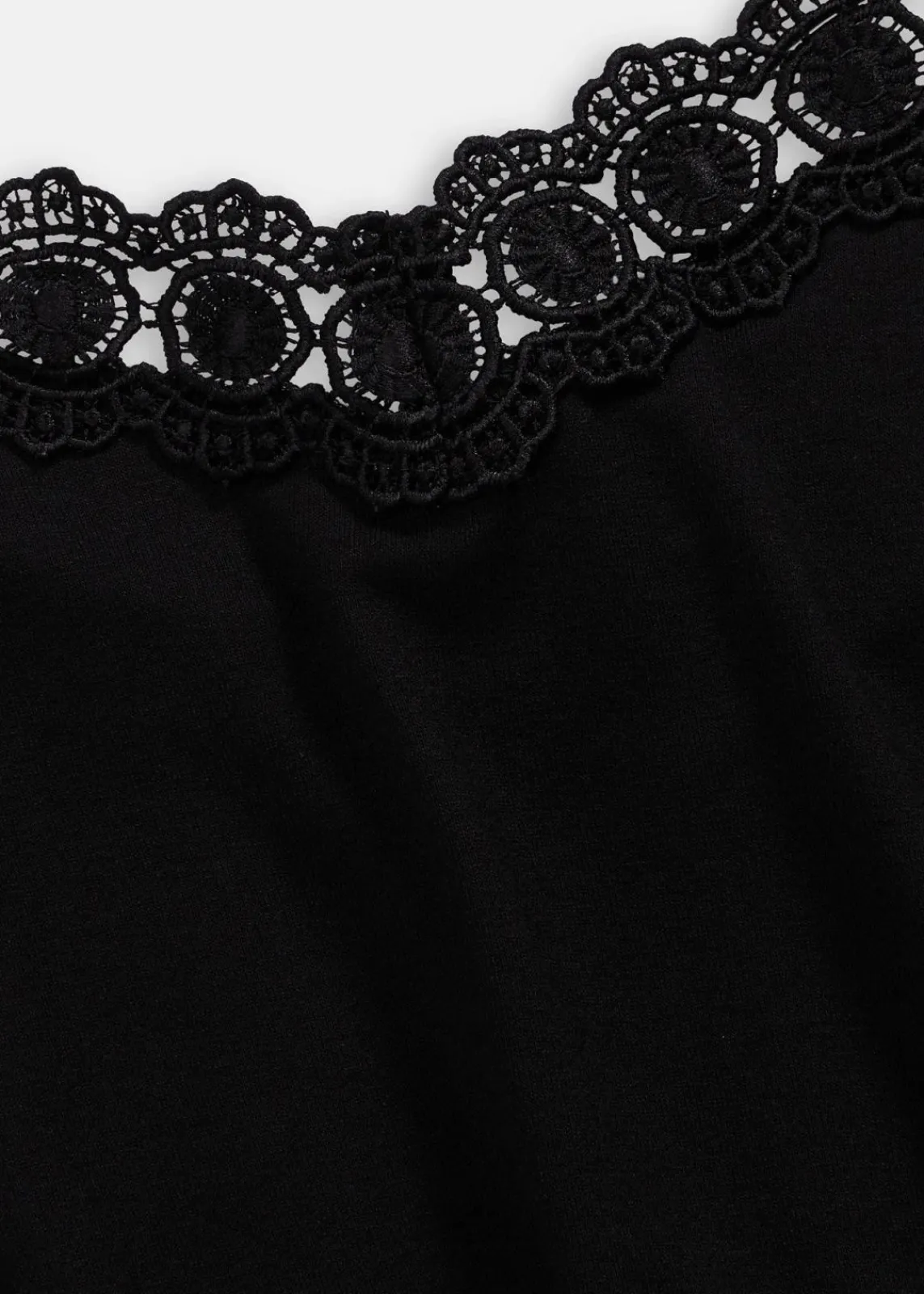bonprix Nachhaltigere Materialien|Kleider^Jerseykleid mit Spitze schwarz