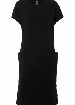bonprix Bekleidung·Pullover & Strickjacken|Kleider^Jerseykleid mit Taschen schwarz