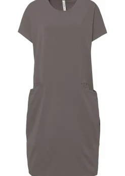 bonprix Bekleidung·Pullover & Strickjacken|Kleider^Jerseykleid mit Taschen grau
