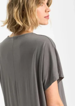 bonprix Bekleidung·Pullover & Strickjacken|Kleider^Jerseykleid mit Taschen grau