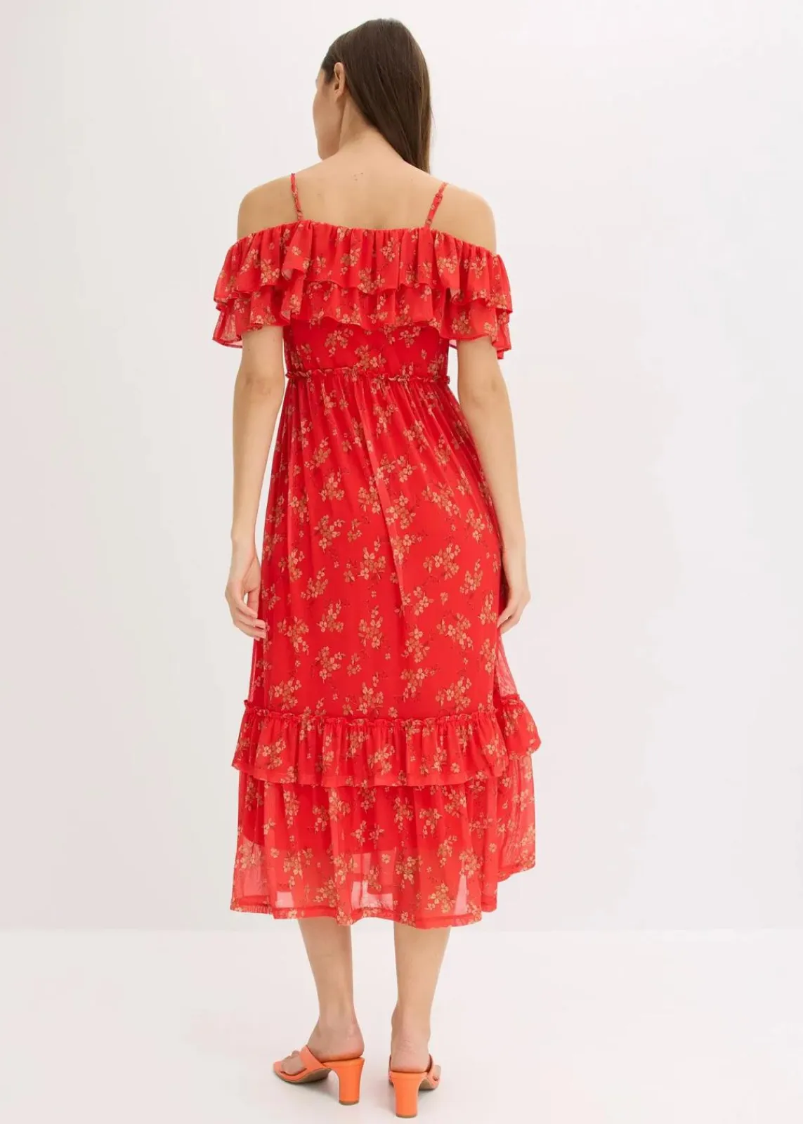 bonprix Nachhaltigere Materialien|Kleider^Jersey-Mesh-kleid erdbeere floral