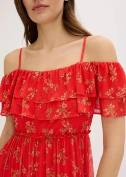 bonprix Nachhaltigere Materialien|Kleider^Jersey-Mesh-kleid erdbeere floral