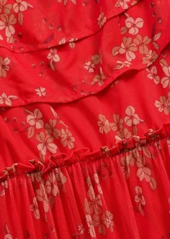 bonprix Nachhaltigere Materialien|Kleider^Jersey-Mesh-kleid erdbeere floral