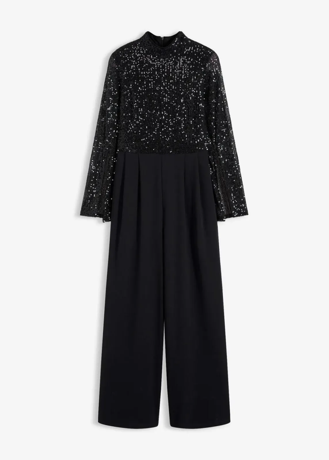 bonprix Bekleidung·Homewear|Jumpsuits^Jersey-Overall mit Pailletten schwarz
