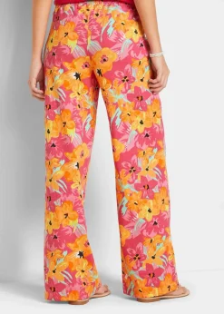 bonprix Bekleidung·Kleider|Hosen^Jersey-Palazzohose aus softem Viskose-Mix pinklady floral