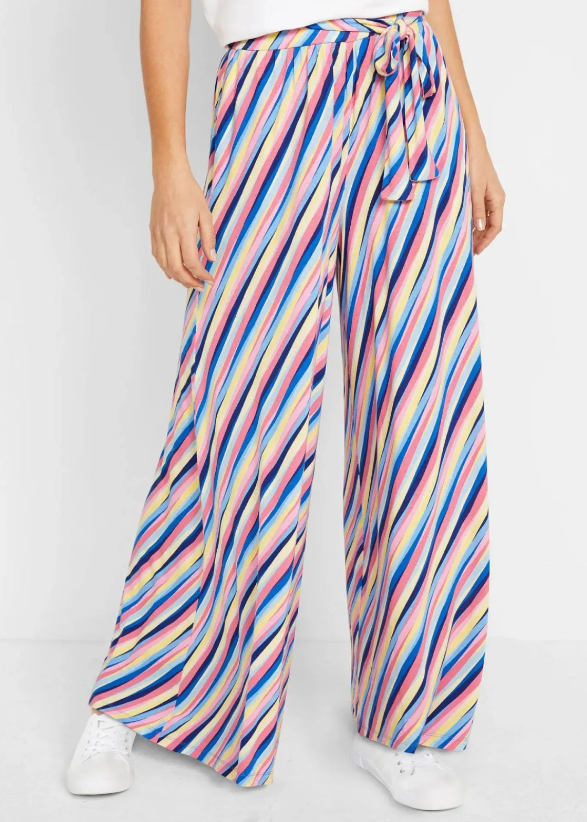 bonprix Bekleidung·Kleider^Jersey-Palazzohose aus softem Viskose-Mix bunt gestreift