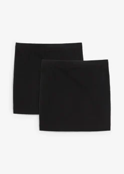 bonprix Bekleidung·Röcke|Bekleidung·Sportbekleidung^Jersey-Rock aus reiner Bio-Baumwolle mit Stretch (2er Pack) schwarz + schwarz