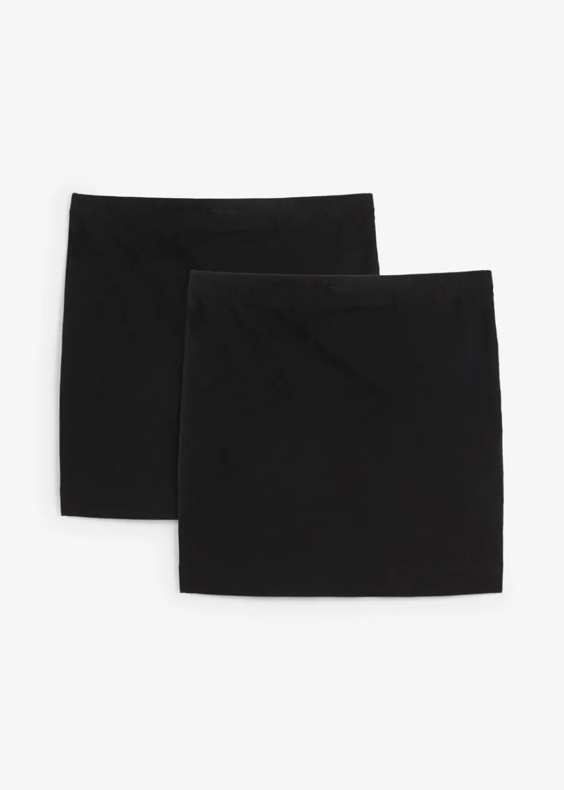 bonprix Bekleidung·Röcke|Bekleidung·Sportbekleidung^Jersey-Rock aus reiner Bio-Baumwolle mit Stretch (2er Pack) schwarz + schwarz