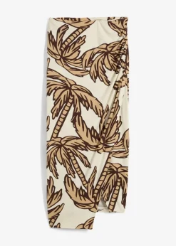 bonprix Bekleidung·Sportbekleidung|Röcke^Jersey-Rock aus softem Viskose-Mix natur/dunkelbraun/new beige floral