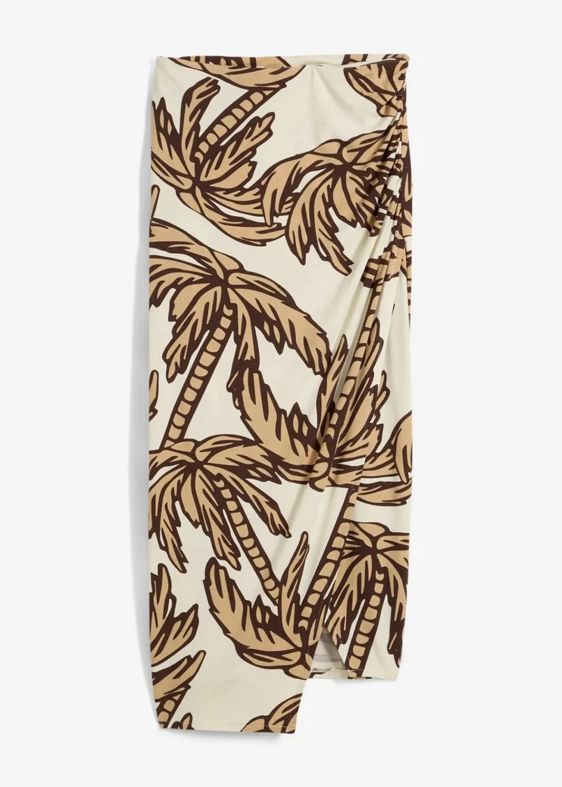 bonprix Bekleidung·Sportbekleidung|Röcke^Jersey-Rock aus softem Viskose-Mix natur/dunkelbraun/new beige floral