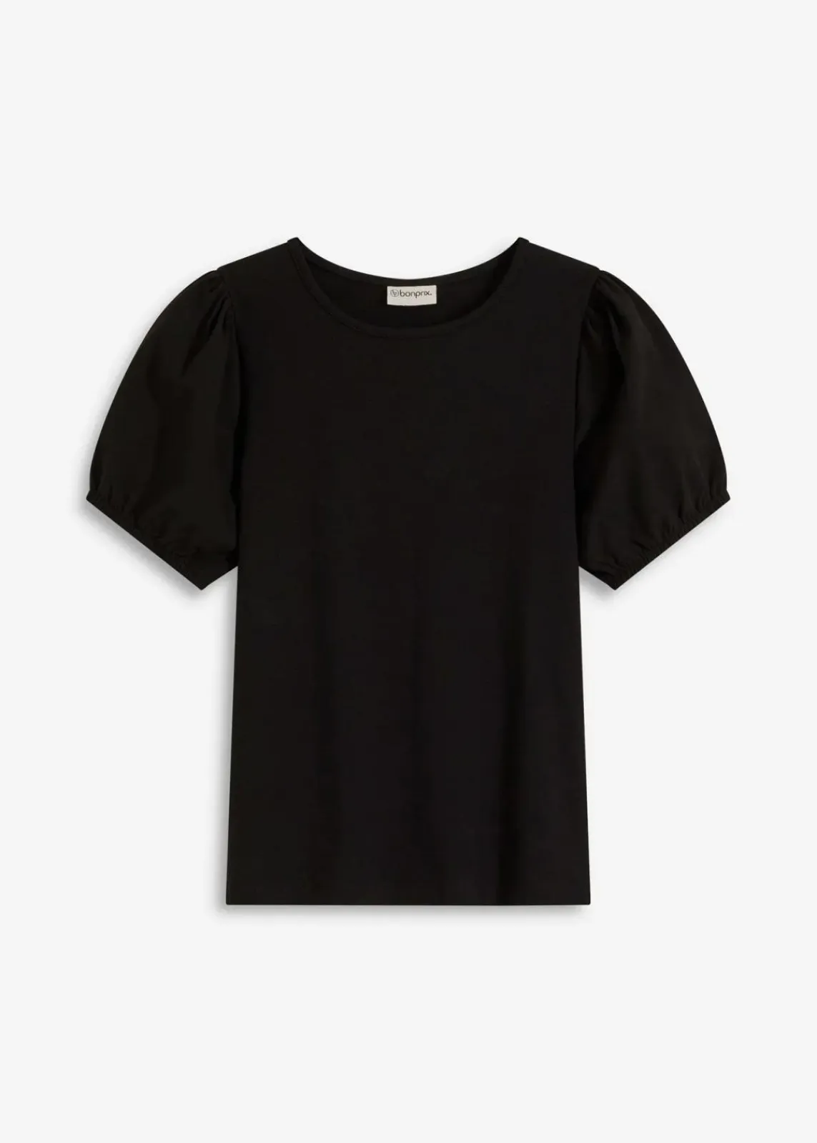 bonprix Shirts & Tops^Jerseyshirt mit Ärmeln aus Baumwollpopeline schwarz
